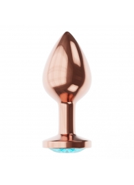Пробка цвета розового золота с малиновым кристаллом Diamond Topaz Shine L - 8,3 см. - Lola Games - купить с доставкой в Одинцово