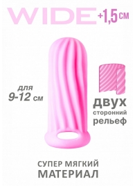Розовый фаллоудлинитель Homme Wide - 11 см. - Lola Games - в Одинцово купить с доставкой