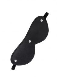 Черная кожаная маска Anonymo с мягким подкладом - ToyFa - купить с доставкой в Одинцово