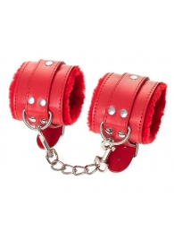 Красные наручники Anonymo из искусственной кожи - ToyFa - купить с доставкой в Одинцово