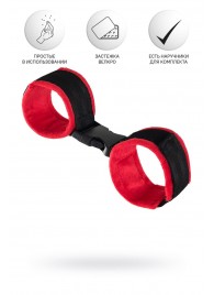 Красно-черные велюровые оковы Anonymo - ToyFa - купить с доставкой в Одинцово