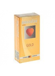 Презервативы Masculan Ultra Gold с золотым напылением и ароматом ванили - 10 шт. - Masculan - купить с доставкой в Одинцово