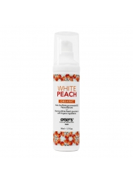 Разогревающее массажное масло Gourmet White Peach Organic с органическими ингредиентами - 50 мл. - Exsens - купить с доставкой в Одинцово
