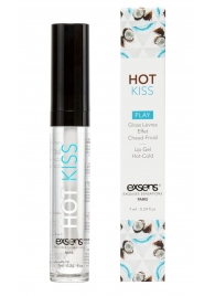 Блеск для губ Hot Kiss Coconut с ароматом кокоса - 7 мл. - Exsens - купить с доставкой в Одинцово