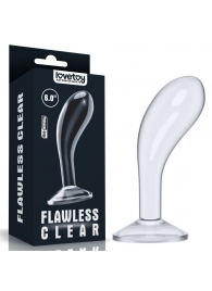 Прозрачный стимулятор простаты Flawless Clear Prostate Plug - 15 см. - Lovetoy - в Одинцово купить с доставкой