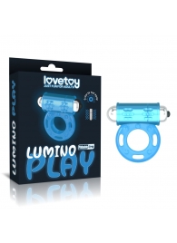 Голубое, светящееся в темноте эрекционное виброкольцо Lumino Play Vibrating Penis Ring - Lovetoy - в Одинцово купить с доставкой