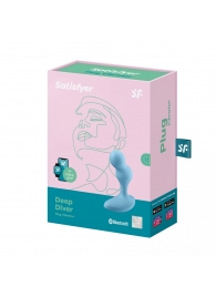 Голубой анальный вибростимулятор Deep Driver - 11,2 см. - Satisfyer - в Одинцово купить с доставкой