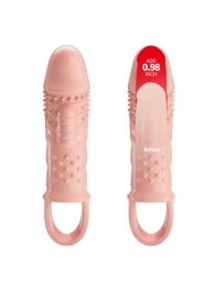 Телесная насадка с вибрацией Cecelia - 18,5 см. - Baile - в Одинцово купить с доставкой