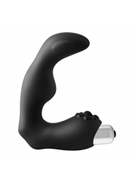 Черный вибромассажер простаты FantASStic Vibrating Prostate Massager - 11,3 см. - Dream Toys - в Одинцово купить с доставкой