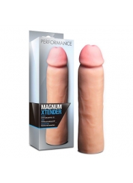 Телесная фаллическая насадка на пенис Magnum Xtender - 23 см. - Blush Novelties - в Одинцово купить с доставкой
