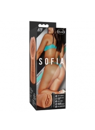 Мастурбатор-вагина цвета карамели Sofia с вибрацией - Blush Novelties - в Одинцово купить с доставкой