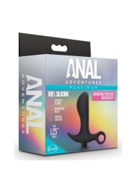 Черный анальный вибратор Silicone Vibrating Prostate Massager 01 - 10,8 см. - Blush Novelties - в Одинцово купить с доставкой