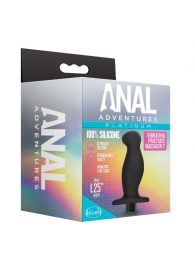 Черный анальный вибромассажёр Silicone Vibrating Prostate Massager 02 - 10,8 см. - Blush Novelties - в Одинцово купить с доставкой