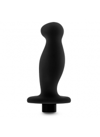 Черный анальный вибромассажёр Silicone Vibrating Prostate Massager 02 - 10,8 см. - Blush Novelties - в Одинцово купить с доставкой