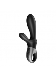 Черный анальный вибратор Heat Climax+ с функцией нагрева - 20,6 см. - Satisfyer - в Одинцово купить с доставкой