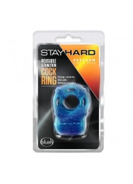 Голубое эрекционное виброкольцо Reusable 5 Function Cock Ring - Blush Novelties - в Одинцово купить с доставкой