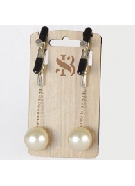 Зажимы на соски с бусинами под жемчуг Pearl - Sitabella - купить с доставкой в Одинцово