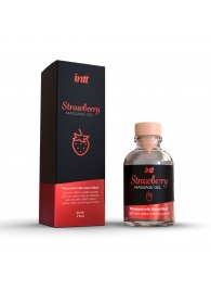 Массажный гель с ароматом клубники Strawberry - 30 мл. - INTT - купить с доставкой в Одинцово