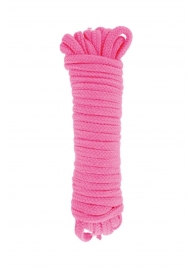 Розовая веревка для связывания Sweet Caress Rope - 10 метров - Sweet Caress - купить с доставкой в Одинцово