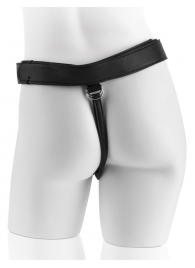 Страпон с телесной насадкой 7  Uncut with Strap on Harness - 18 см. - Pipedream - купить с доставкой в Одинцово