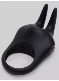 Черное эрекционное виброкольцо Sensation Rechargeable Vibrating Rabbit Love Ring - Fifty Shades of Grey - в Одинцово купить с доставкой