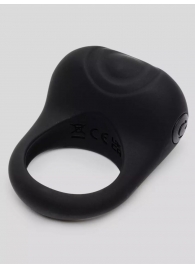 Черное эрекционное виброкольцо Sensation Rechargeable Vibrating Love Ring - Fifty Shades of Grey - в Одинцово купить с доставкой