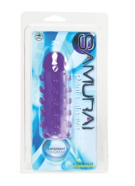 Закрытая фиолетовая насадка с пупырышками SAMURAI PENIS SLEEVE PURPLE - 14,5 см. - NMC - в Одинцово купить с доставкой