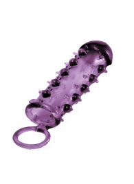 Закрытая фиолетовая насадка с пупырышками SAMURAI PENIS SLEEVE PURPLE - 14,5 см. - NMC - в Одинцово купить с доставкой