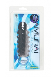Дымчатая стимулирующая насадка с закрытой головкой SAMURAI PENIS SLEEVE BLACK - 14,5 см. - NMC - в Одинцово купить с доставкой