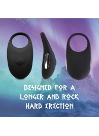 Черное эрекционное виброкольцо Thor Cockring - FeelzToys - в Одинцово купить с доставкой
