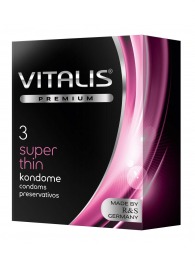 Ультратонкие презервативы VITALIS PREMIUM super thin - 3 шт. - Vitalis - купить с доставкой в Одинцово