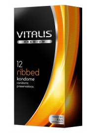 Ребристые презервативы VITALIS PREMIUM ribbed - 12 шт. - Vitalis - купить с доставкой в Одинцово