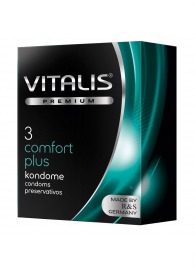 Контурные презервативы VITALIS PREMIUM comfort plus - 3 шт. - Vitalis - купить с доставкой в Одинцово
