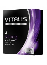 Презервативы с утолщенной стенкой VITALIS PREMIUM strong - 3 шт. - Vitalis - купить с доставкой в Одинцово