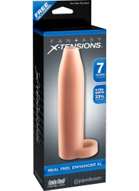 Телесная насадка Real Feel Enhancer XL - 17 см. - Pipedream - в Одинцово купить с доставкой