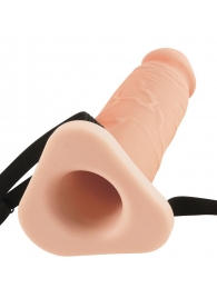 Телесный реалистичный фаллоимитатор с полостью Silicone Hollow Extension - 20 см. - Pipedream - купить с доставкой в Одинцово