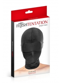 Сплошная маска-шлем с имитацией повязки для глаз - Fetish Tentation - купить с доставкой в Одинцово