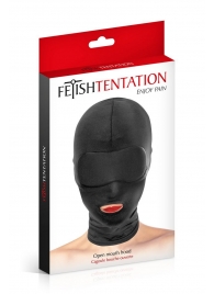 Сплошная маска на голову с прорезью для рта - Fetish Tentation - купить с доставкой в Одинцово
