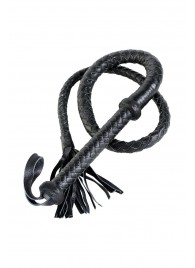 Длинный кожаный кнут с хлопушками на конце - ToyFa - купить с доставкой в Одинцово