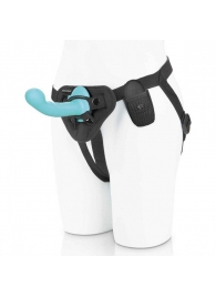 Голубая изогнутая насадка 6in Remote Control Ripple P-Spot G-Spot на черных трусиках - 16 см. - Pegasus - купить с доставкой в Одинцово