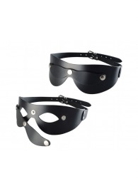 Черная кожаная маска  Новичок - Sitabella - купить с доставкой в Одинцово