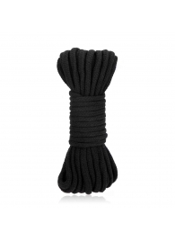 Черная хлопковая веревка для связывания Bondage Rope - 10 м. - Lux Fetish - купить с доставкой в Одинцово