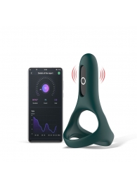 Изумрудное виброкольцо Magic Motion Rise с подхватом мошонки - Magic Motion - в Одинцово купить с доставкой