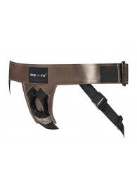 Бронзовый пояс для насадок Curious Harness - Strap-on-me - купить с доставкой в Одинцово