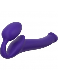Фиолетовый безремневой страпон Silicone Bendable Strap-On - size M - Strap-on-me - купить с доставкой в Одинцово