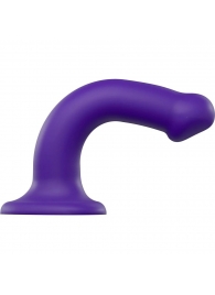 Фиолетовый фаллоимитатор-насадка Strap-On-Me Dildo Dual Density size M - 18 см. - Strap-on-me - купить с доставкой в Одинцово