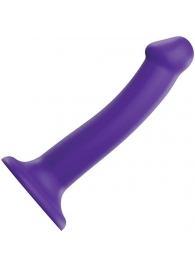 Фиолетовый фаллоимитатор-насадка Strap-On-Me Dildo Dual Density size M - 18 см. - Strap-on-me - купить с доставкой в Одинцово