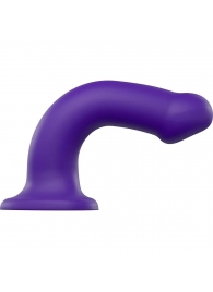 Фиолетовый фаллоимитатор-насадка Strap-On-Me Dildo Dual Density size L - 19 см. - Strap-on-me - купить с доставкой в Одинцово