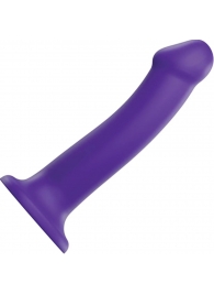 Фиолетовый фаллоимитатор-насадка Strap-On-Me Dildo Dual Density size L - 19 см. - Strap-on-me - купить с доставкой в Одинцово