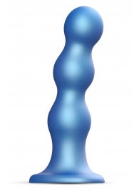 Голубая насадка Strap-On-Me Dildo Plug Balls size S - Strap-on-me - купить с доставкой в Одинцово